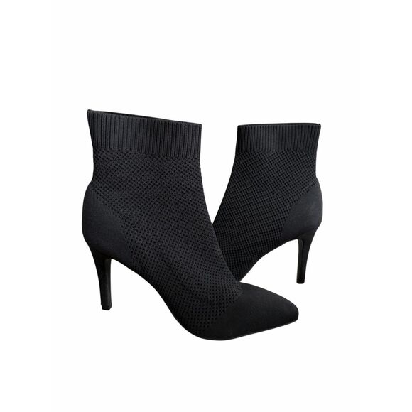 MIA Mckinley Sock Bootie Size 8 Black Pointed Toe Pull On Style NEW - Picture 4 of 6